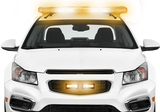 LED Amber Warning Light Bar Kit with Grille and Directional Bar (Level 3)