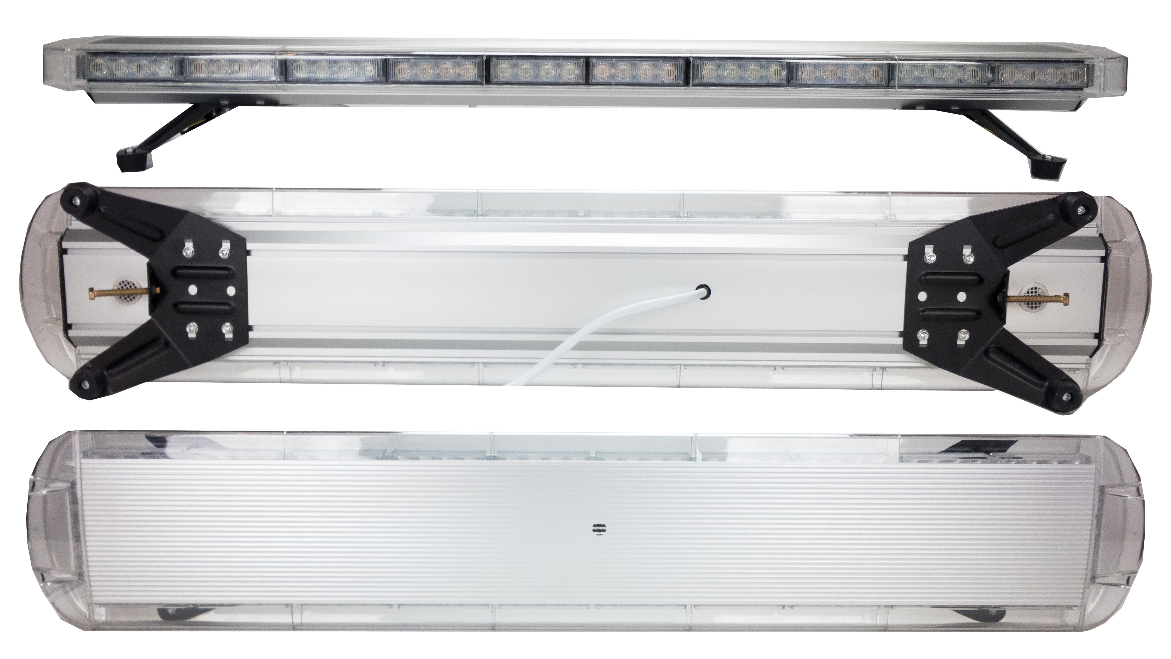LED Amber Warning Light Bar Kit with Grille and Directional Bar (Level 3)