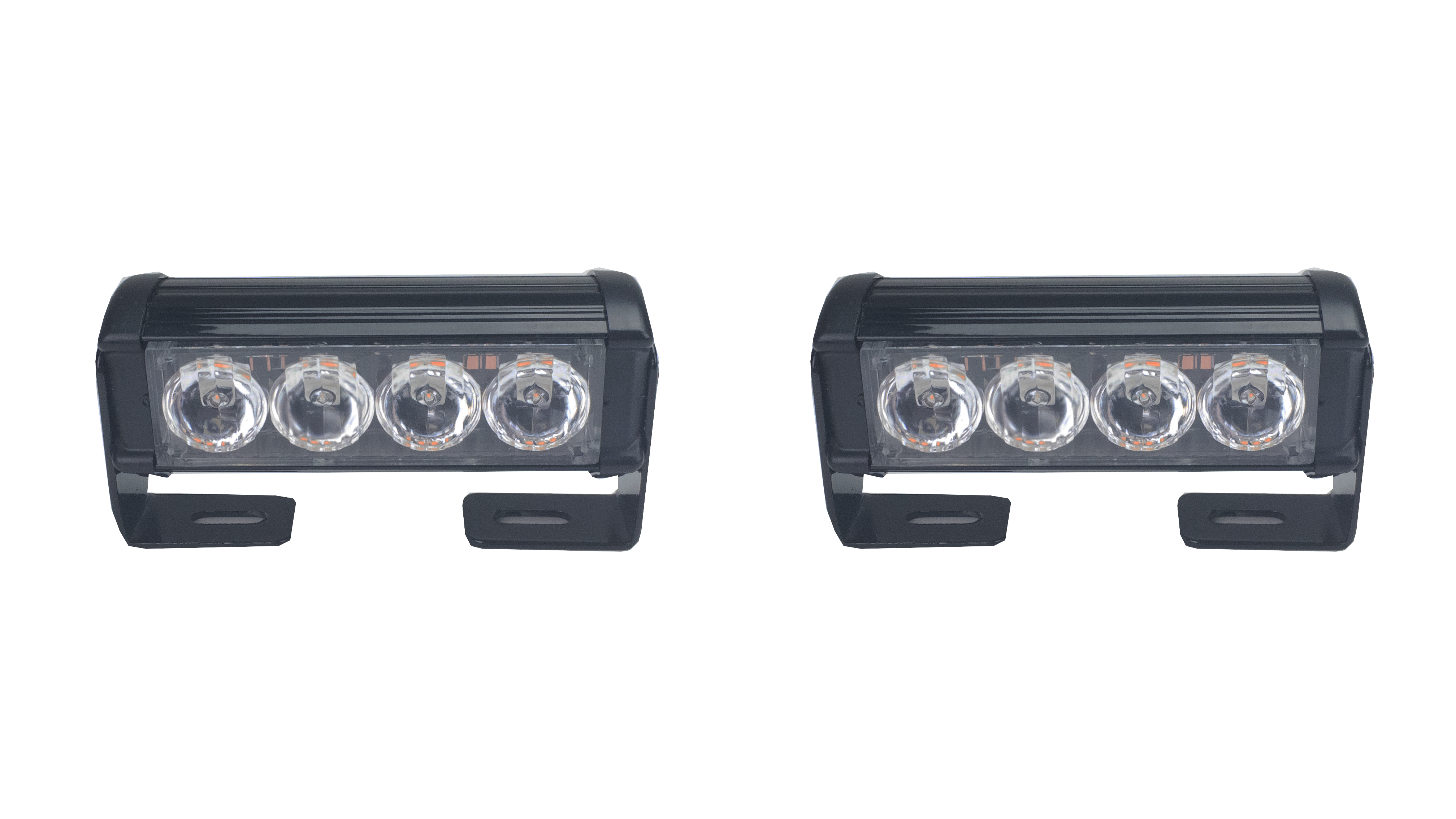 LED Amber Warning Light Bar Kit with Grille and Directional Bar (Level 3)